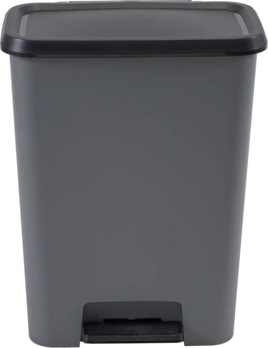 Actual product image Curver Compatta Duo Wastebasket 23L+23L - Grey/Black (23 l)