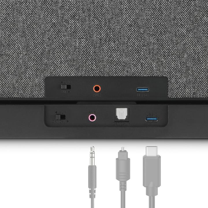 Immagine prodotto Hama Lautsprecher für Fernseher, 2,4-GHz-Station + Bluetooth®, tragbar, stereo (18 h, Porta USB)