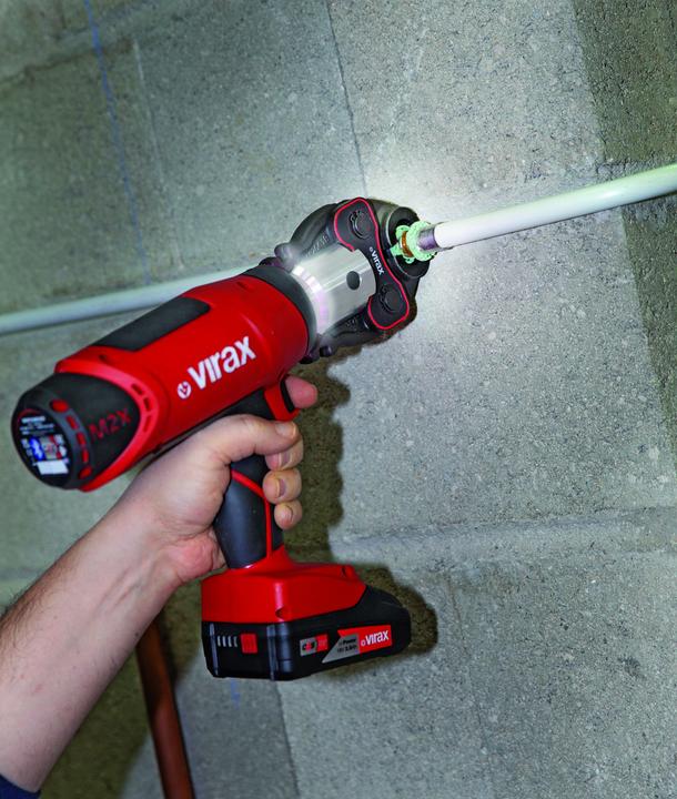 Actual product image Virax Akku-Pressmaschine VIPER M2X 18V / 2,0 Ah CAS-Akku
