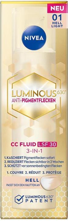 Produktbild NIVEA Cellular Luminous630 3-in-1 CC Fluid Light LSF30 (Hell)