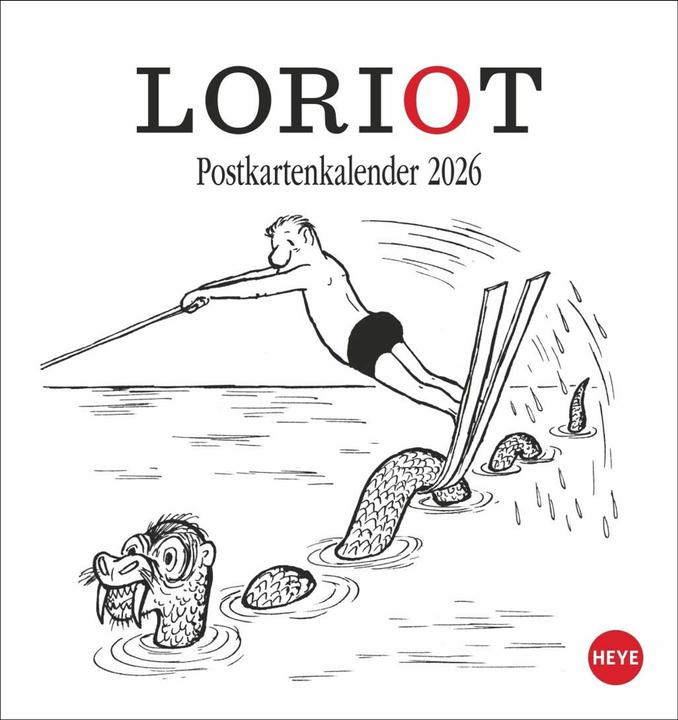Produktbild Loriot Postkartenkalender 2026 (24 x 17 cm, Harter Einband, Deutsch)