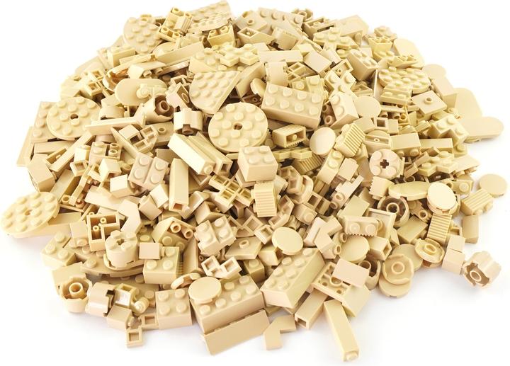 Actual product image LEGO Bricks Beige mixed - 800 pieces - Tan bricks mix - NEW (LEGO Accessories)