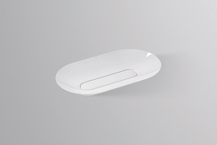 Alape Schalenbecken SB.O700.GS, oval B: 703mm H: 85mm T: 403mm, 3520000000, weiss (403 mm, 703 mm)