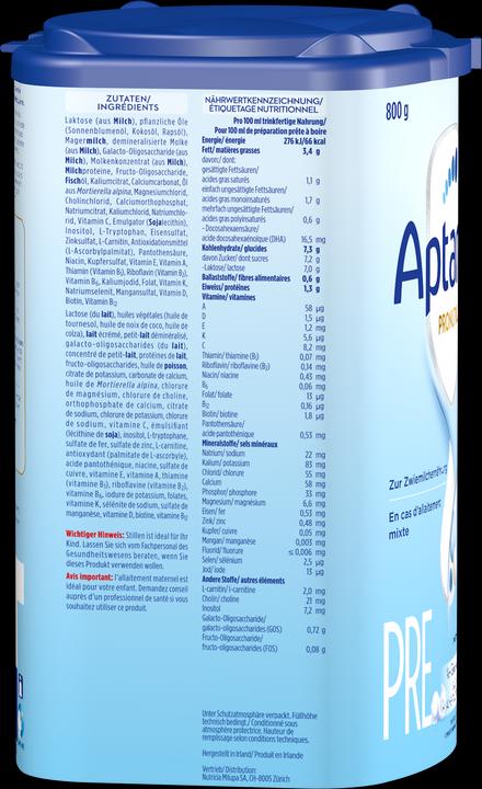 Image du produit Aptamil Pronutra Pre (800 g, dès la naissance)