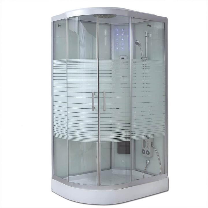 Immagine prodotto Home Deluxe Doccia a vapore con cascata sauna a vapore MANTA XL, 120x80x220cm - Sinistra