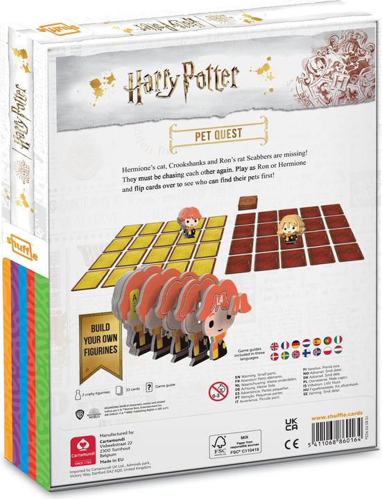 Produktbild ASS Altenburg 22584069 - Harry Potter Pet Quest, Kartenspiel, für 2 Spieler, ab 5 Jahren (Spanisch, Ungarisch, Polnisch, Englisch, Französisch, Dänisch, Finnisch, Deutsch, Niederländisch, Schwedisch, Italienisch, Norwegisch)