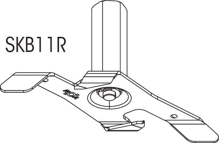 Immagine prodotto Nordic Morsetto per binario Global Trac filettatura M6 SKB11R-3 bianco