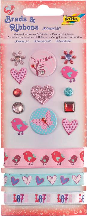 Produktbild Folia Brads & Ribbons ROMANTIK