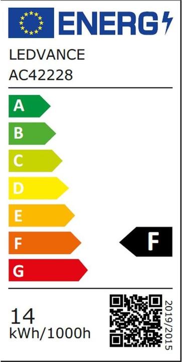 Energie-Label Ledvance Smart+ Wifi Classic (E27, 14 W, 1521 lm, 1 x, F)