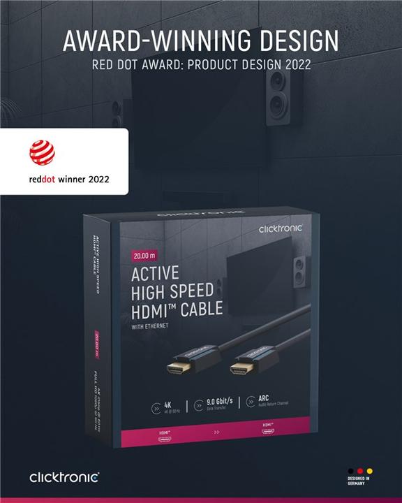 Actual product image clicktronic HDMI (Typ A) — HDMI (Typ A) (20 m, HDMI)