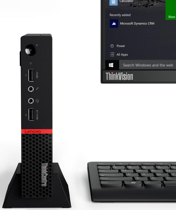 Image du produit Lenovo ThinkCentre M715q Tiny (AMD Ryzen 5 2400 GE, 8 Go, 256 Go)