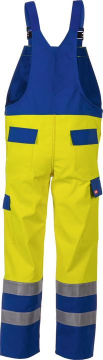 Actual product image Planam unisex high-visibility dungarees MAJOR PROTECT warning yellow, cornflower blue size 90 (90)