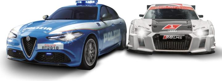 Produktbild Re.Eltoys POLIZIA TRACK electric: 3m track length - 1:43 Scale cars with lights and turbo function