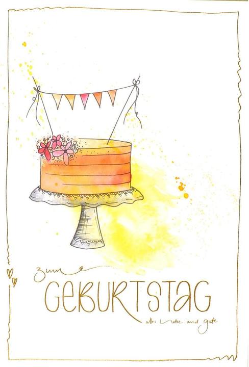ABC Geburtstagskarte Torte B6 (1 Stk.)