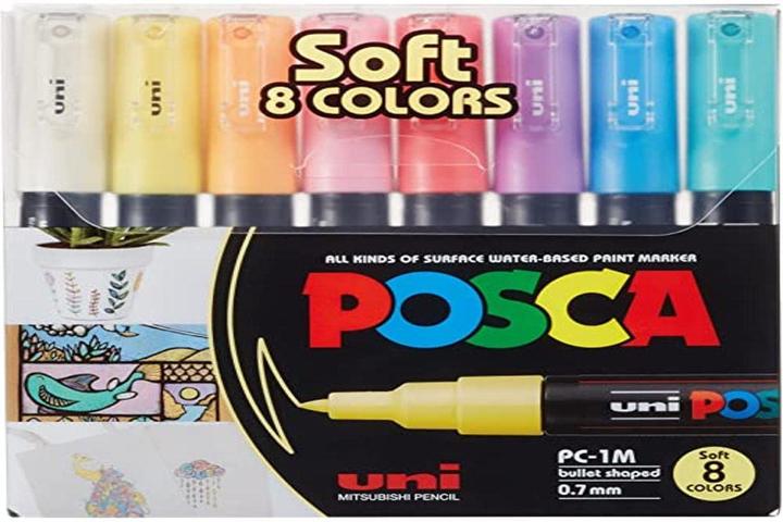 Image du produit Posca Marqueur PC-1M pointe ogive (Multicolore, 0.70 mm, 8 x)