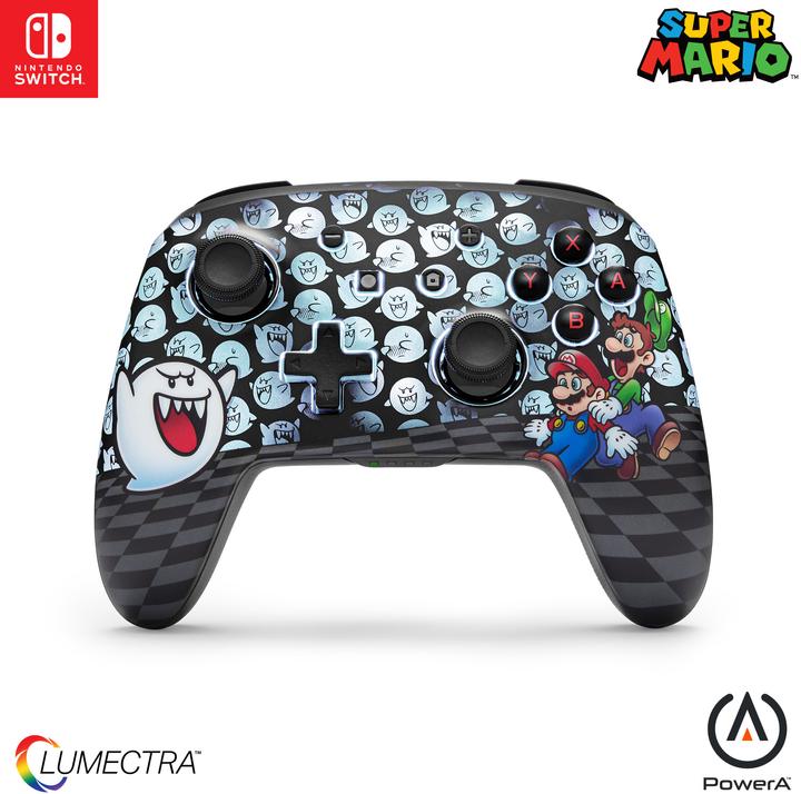 Actual product image PowerA Enhanced Wireless Controller for Nintendo Switch with Lumectra – Mario Peek-A-Boo (Switch)