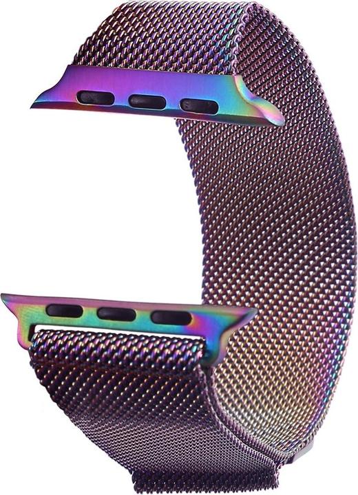 Produktbild Cover-Discount Apple Watch 42 / 44mm - Milanaise Edelstahl Armband Regenbogen (42 mm, 44 mm, Edelstahl)