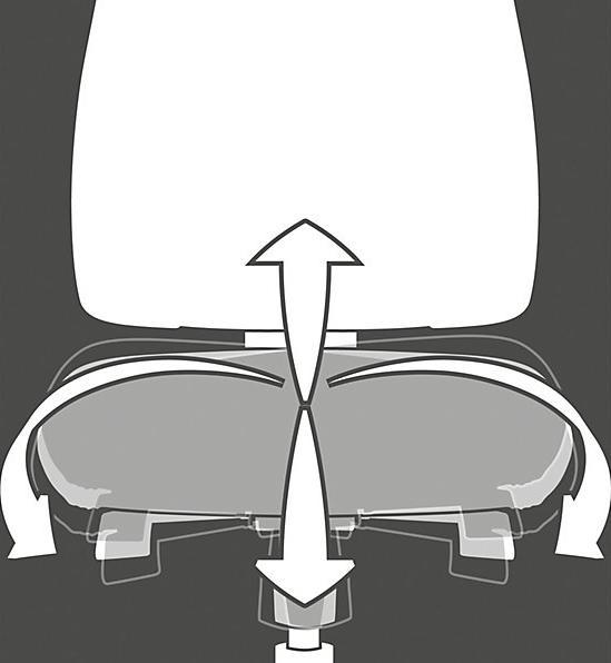 Actual product image Topstar SITNESS AirWork office swivel chair, with adjustable armrests, mint green.