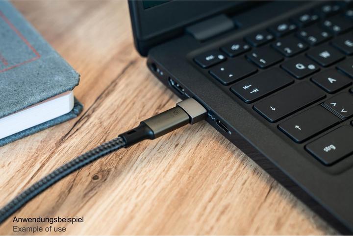 Produktbild Good Connections Adapter USB 2.0 Stecker A an USB-C Buchse Aluminiumgehäuse grau (USB Typ-C, USB-A)
