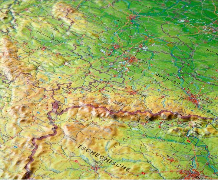 Image du produit Carte 3D en relief de l'Allemagne