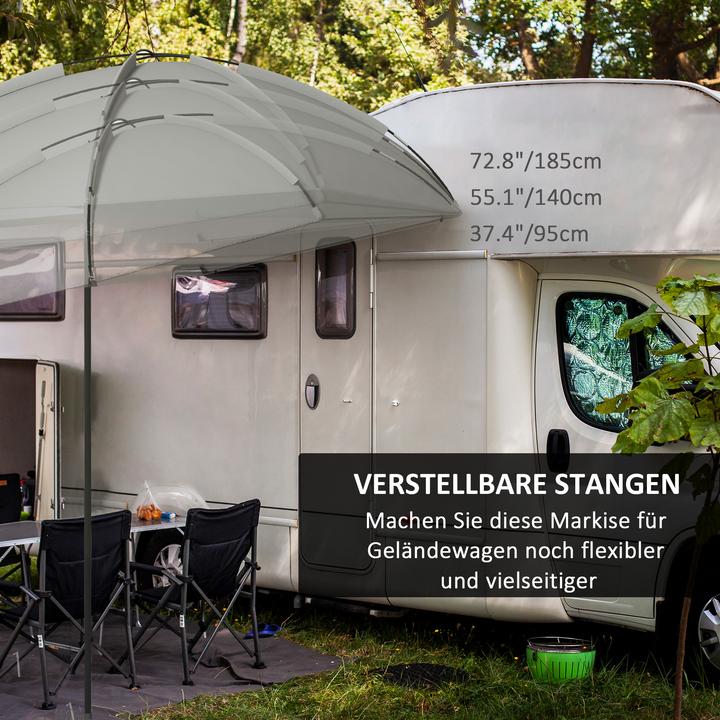 Actual product image Outsunny Automarkise Polyester, Stahl Hellgrau (3.30 kg)