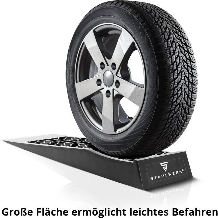 Actual product image Stahlwerk Step wedge GT-13 ST set of 2 with 3t load capacity Drive-on wedge Levelling wedge