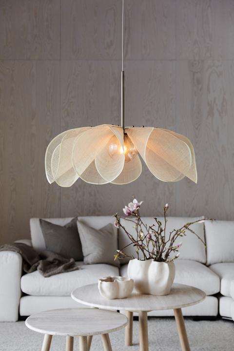 Produktbild Markslöjd Styrka Pendelleuchte Ø75 Beige/Antique Brass/Amber (E27)