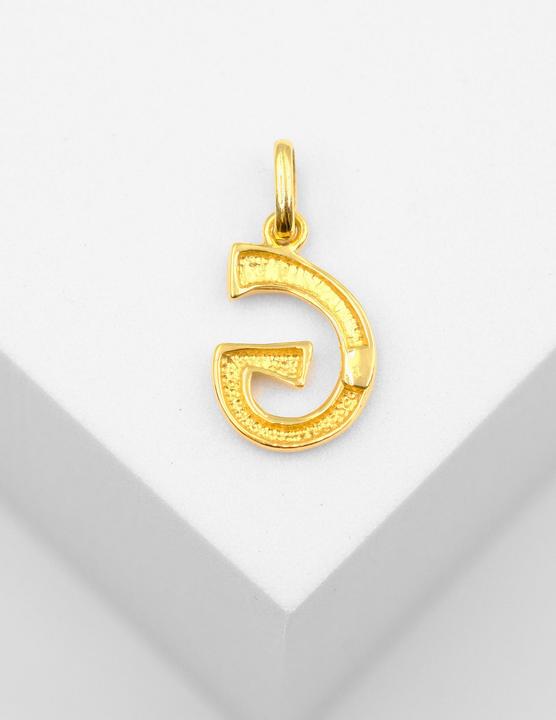 Actual product image Muau Letter (Yellow gold, White gold, Red gold or silver)