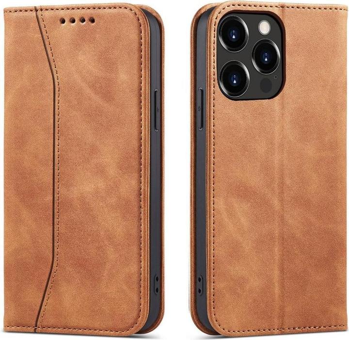 Produktbild Hurtel Magnet Fancy Case Case for iPhone 13 Pro Cover Card Wallet Card Stand Brown (Apple iPhone 13 Pro)