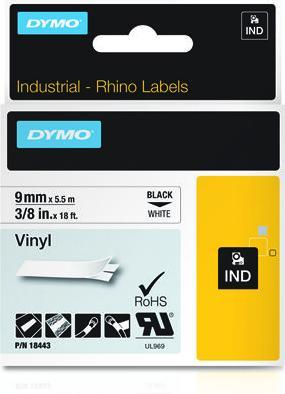 Produktbild Dymo Rhino Band IND 9mm we/sz (0.90 cm, Mehrfarbig)