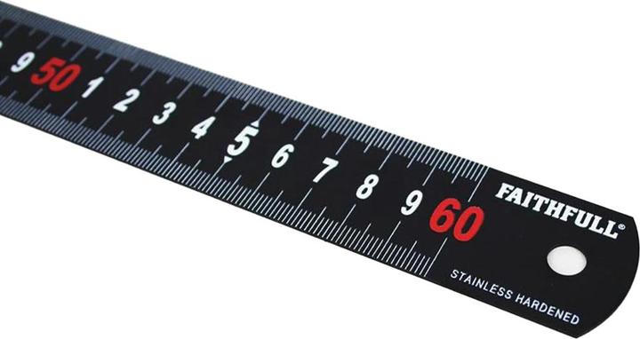 Produktbild Faithfull Messlatten Mattschwarzer Edelstahl (60 cm)