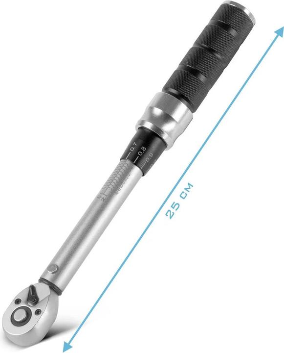 Image du produit Stahlwerk Jeu de clés dynamométriques 32 pièces 1/4" 5-25Nm cliquet réversible (1/4", 5 Nm, 25 Nm)