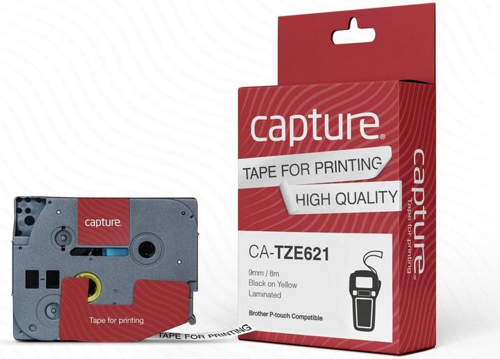 Produktbild Capture Tape Black on Yellow 9mm (7.40 cm, Gelb, Schwarz)