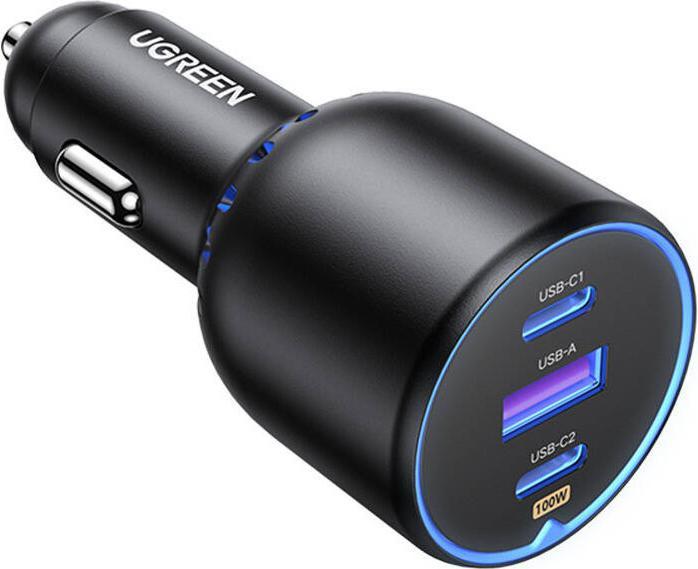 Productafbeelding Ugreen Fast Car Charger 130W 90413 2xUSB-C PD+USB-A