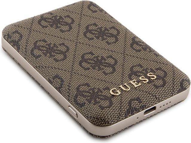 Productafbeelding Guess Zestaw GUBPM5P15X4GEMGW iPhone 15 Pro Max 6,7" hardcase + Powerbank 5000mAh MagSafe brązowy/br (Apple iPhone 15 Pro Max)