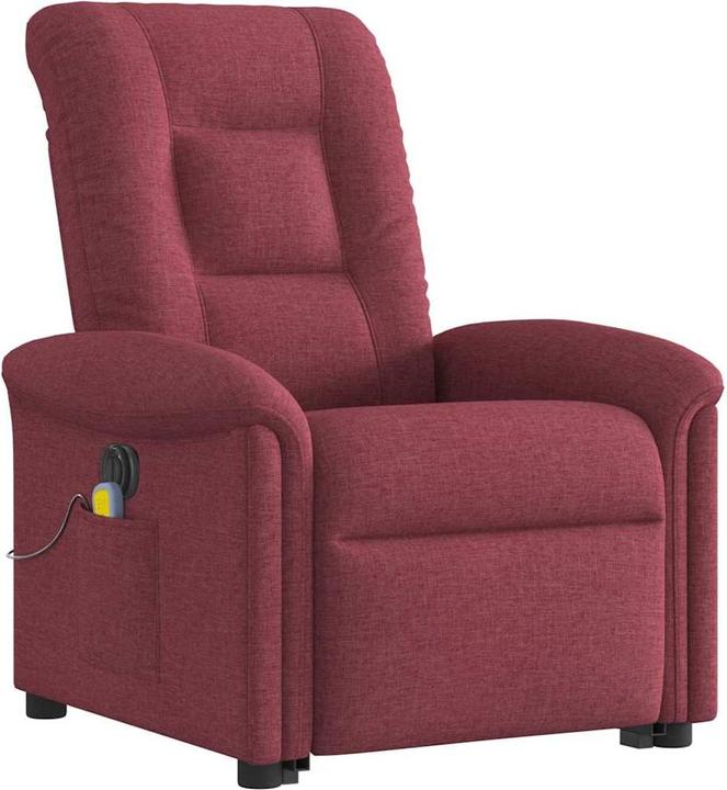 Immagine prodotto VidaXL Poltrona massaggiante con ausilio stand-up in tessuto rosso vino