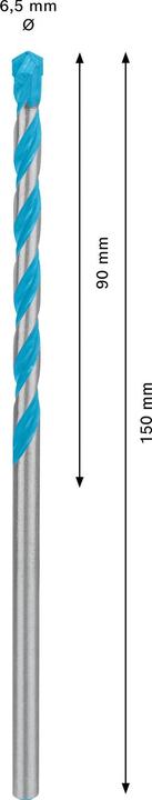 Produktbild Bosch Professional Zubehör EXPERT CYL-9 MultiConstruction Bohrer, 6,5 x 90 x 150 mm (6.5 mm)
