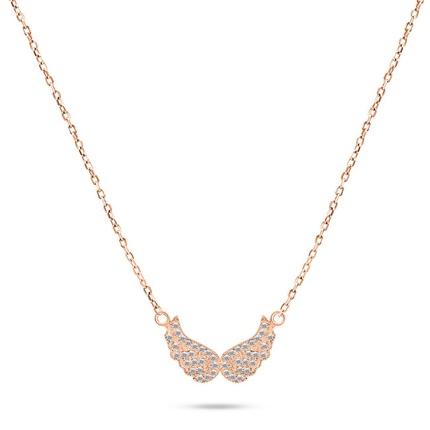 Brilio Silver - Delicate bronze angel wings necklace NCL84R