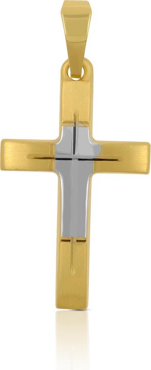 Muau Kreuz (750, Weissgold, 18K Gelbgold)