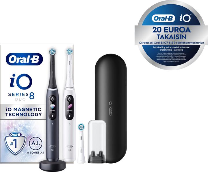 Produktbild Oral-B iO Series 8 Elektrische Zahnbürste, schwarz-weiss (Oszillierende Zahnbürste)