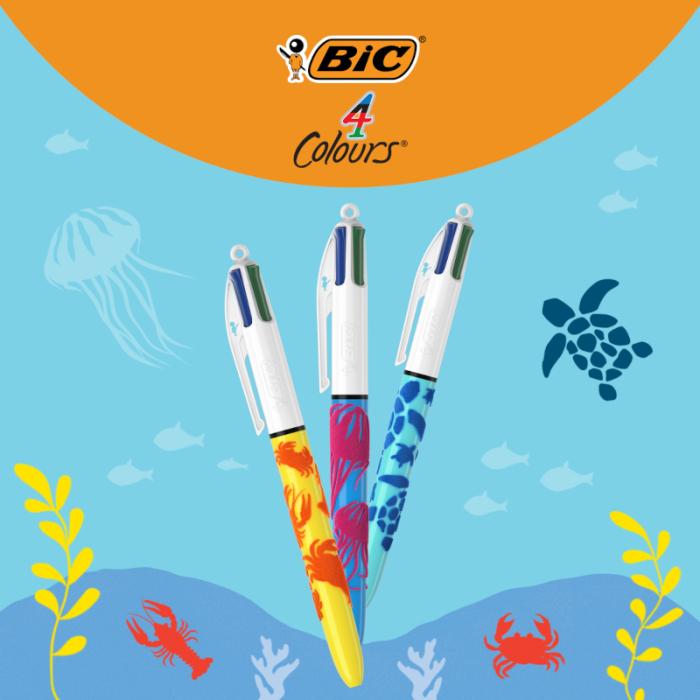 Actual product image Bic Pen 4 colours velour mix (Multicoloured, 1 x)