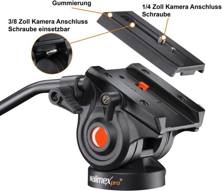 Produktbild Walimex pro pro Video Einbein Director mit Fluid Neiger (Metall, Carbon, Kunststoff)