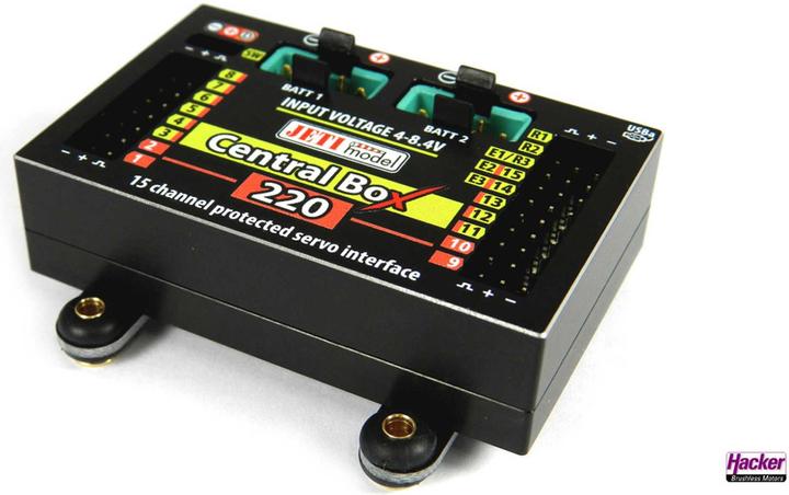 Actual product image Jeti DUPLEX 2.4EX Central Box 220 + 2x Rsat2 + RC Switch