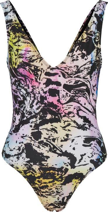 Urban Classics Ladies Recycled Pattern High Leg Swimsuit (XS)