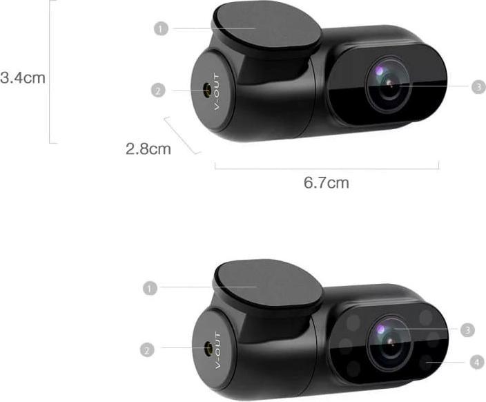 Immagine prodotto Viofo A139 Pro (Ricevitore GPS, Visione notturna, WiFi, Microfono incorporato, 4K)