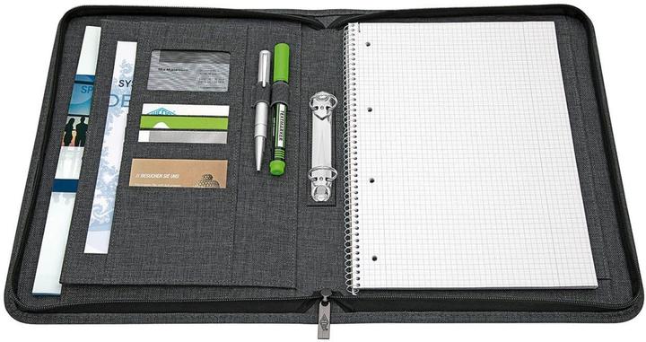 Actual product image Wedo ring binder COLLEGE, DIN A4, polyester, greyish 2 ring mechanism, delivery without pad, pad egg (A4, 1 Piece)