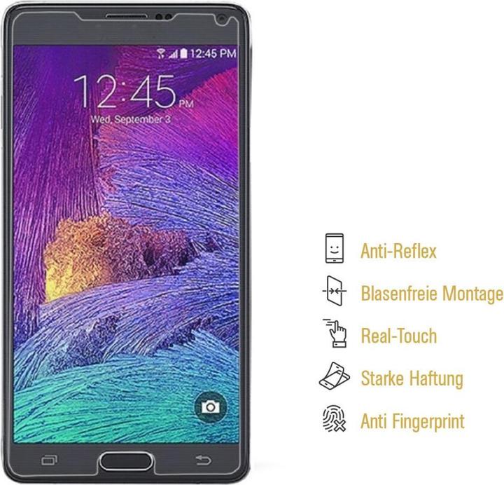Actual product image Protectorking 3x Displayschutzfolie matt Anti-Reflex entspiegelt (2 Piece, Samsung Galaxy Note 4)