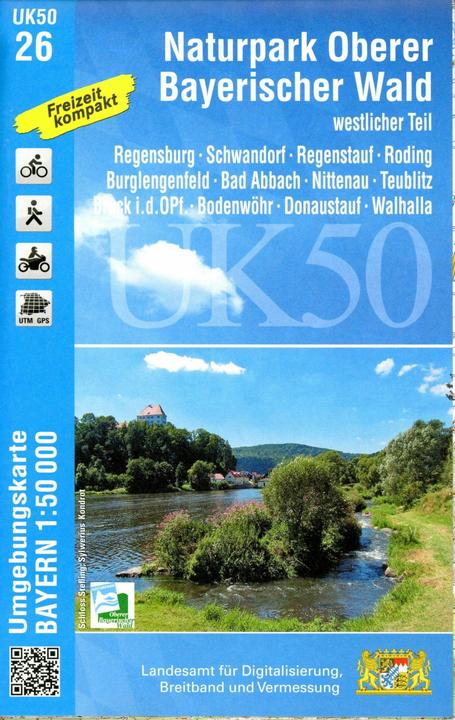 Produktbild Topographische Karte Bayern Naturpark Oberer Bayerischer Wald, westlicher Teil