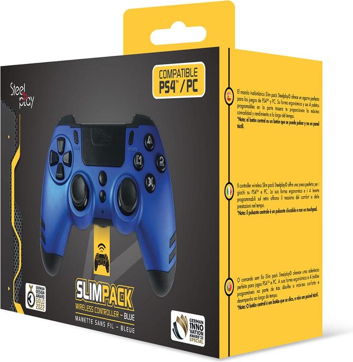 Actual product image Steelplay Slim Pack Wireless Controller Sapphire Blue Multi (PS4, PC, PS3)