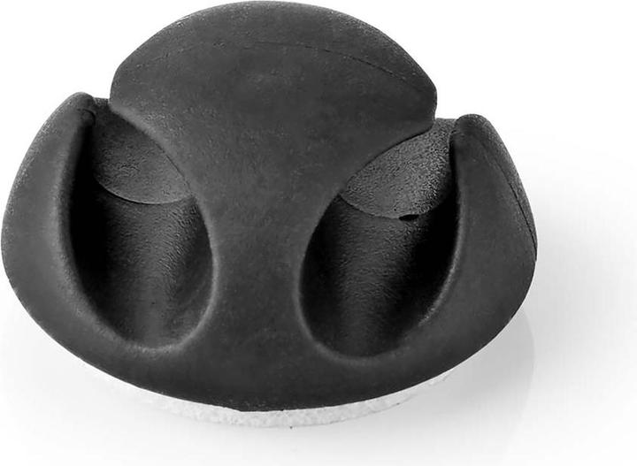 Produktbild Nedis Kabelmanagement Kabelclip Gesperrt 6 Stück max. Kabeldicke: 5 mm Silikon 20 mm Schwarz